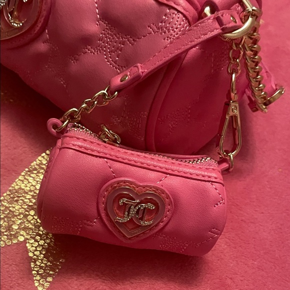 Juicy Couture Exclusive - Pink Quilted Heart-Embellished Bag